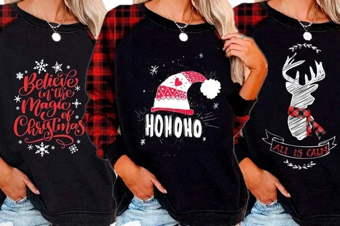 Charming Christmas Slogan Jumper – Festive Fun in 5 Sizes