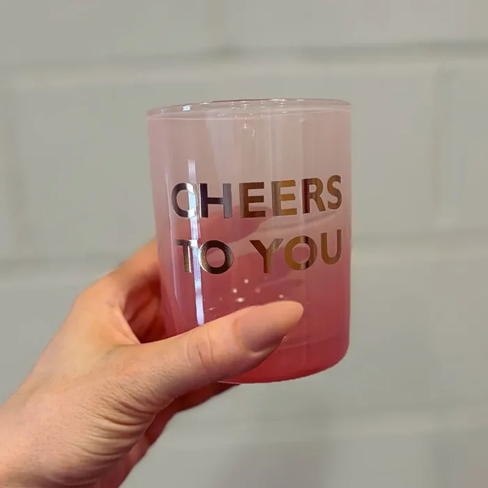 Cheers To You Cocktail Glass Double Old Fashioned Scotch Whiskey