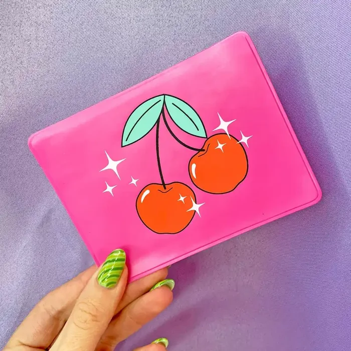 Cherry Vax Card Holder in Pink