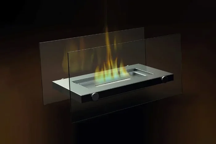 Chic Free-Standing Fireplace