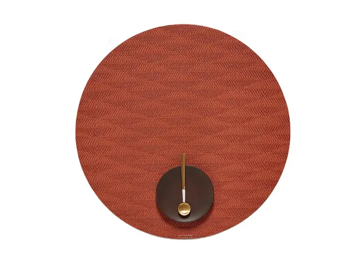 Chilewich Arrow Round Place Mats Set/4 (Paprika)