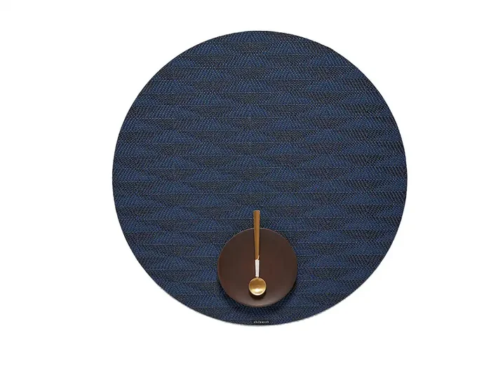 Chilewich Arrow Round Place Mats Set/4 (Sapphire)