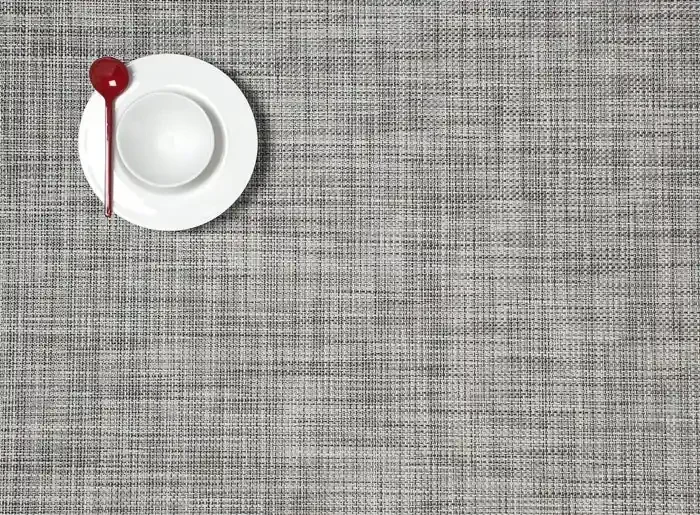 Chilewich Mini Basketweave Rectangle Place Mats Set/4 (Gravel)