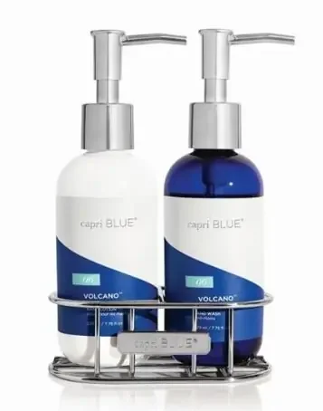 Chrome Metal Caddy – Capri Blue