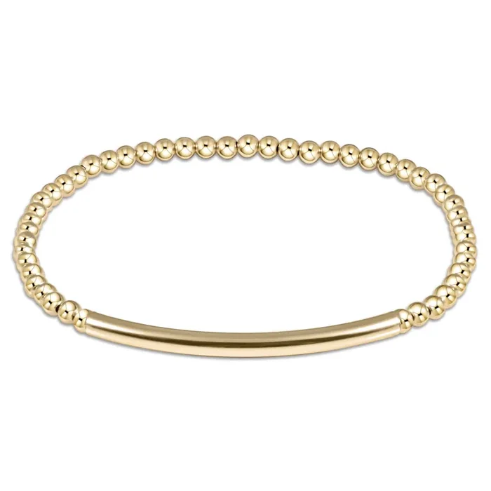 Classic Gold 3mm Bead Bracelet • Bliss Bar Smooth