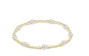 Classic Purpose Pattern 4mm Bead Bracelet – Pearl