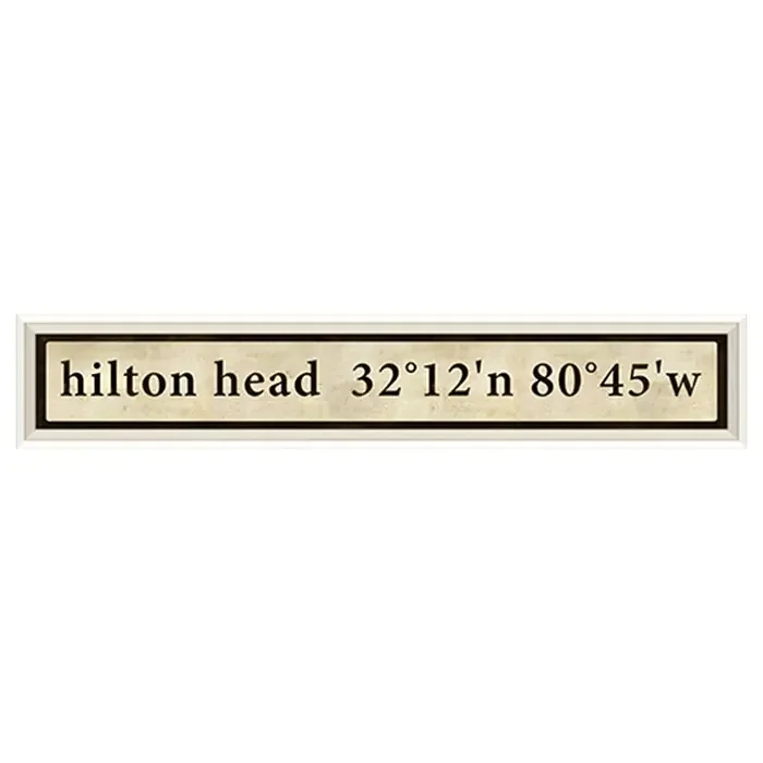 Coordinates Framed Print (Hilton Head)
