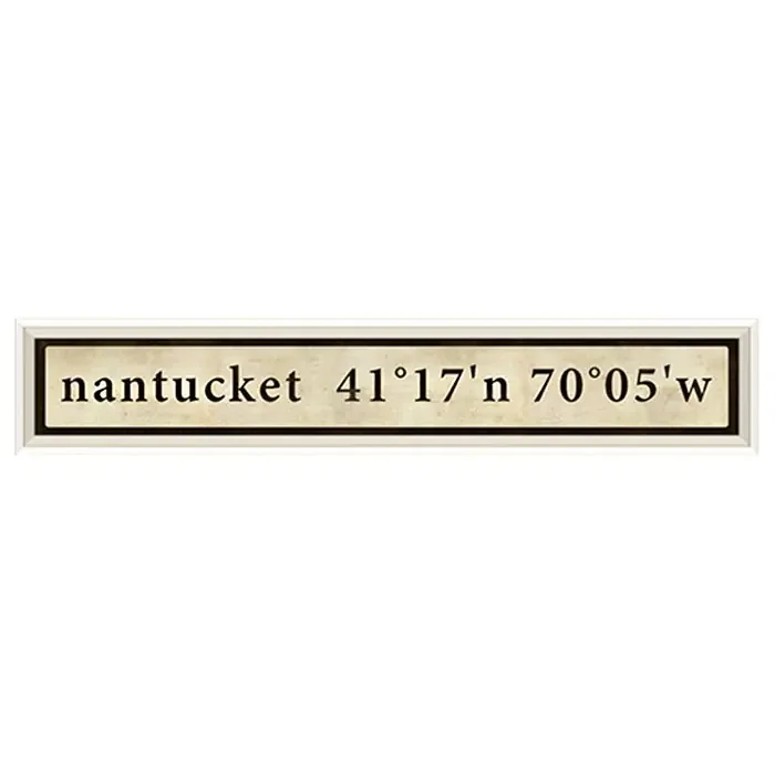 Coordinates Framed Print (Nantucket)