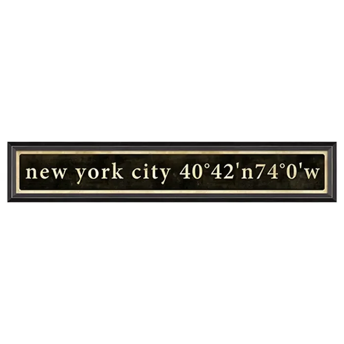 Coordinates Framed Print (New York City)