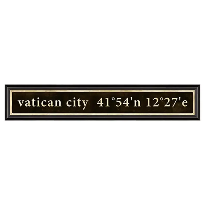Coordinates Framed Print (Vatican City)