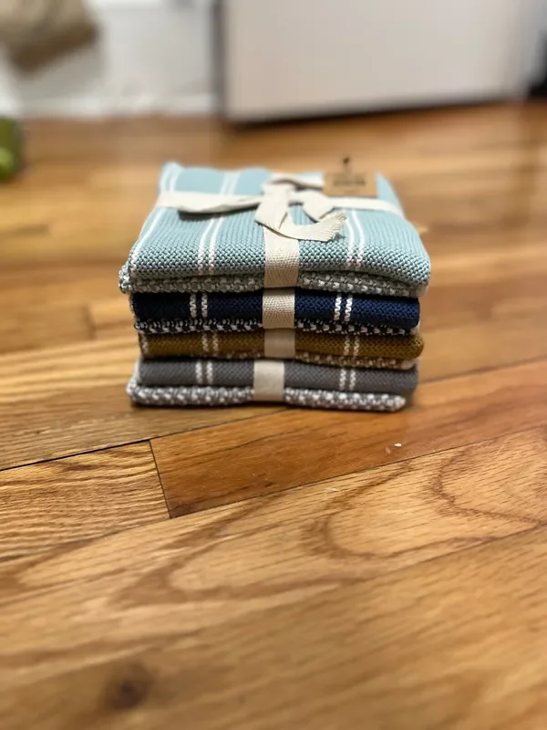 Cotton Knit Dish Cloth Set of 2, 4 colors