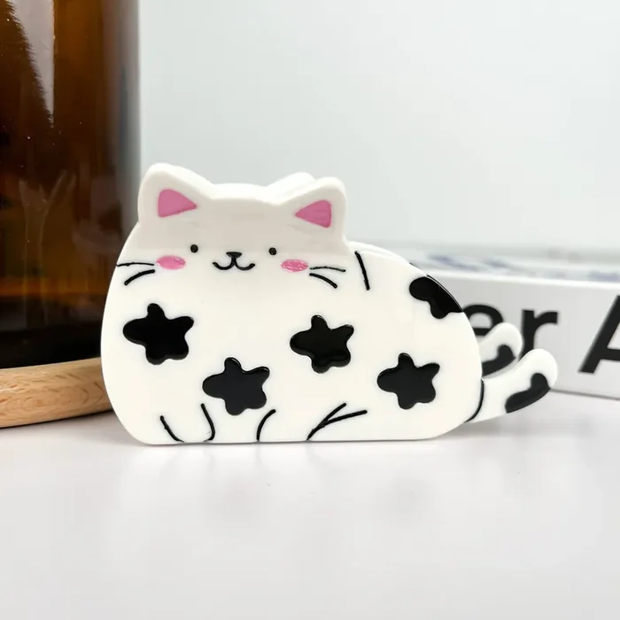 Cute Cat Acetate Hair Clip,Animal Claw Clips