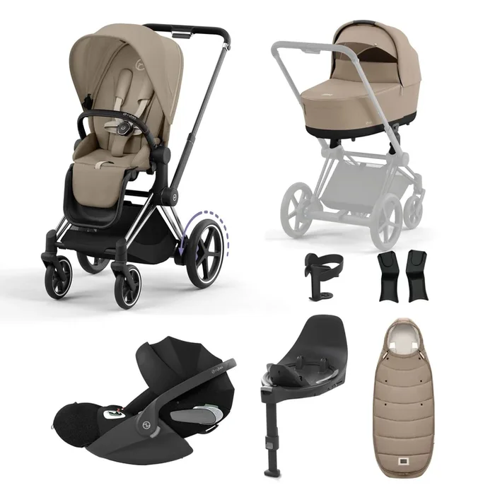 Cybex e-Priam Bundle With Cloud T in Cozy Beige