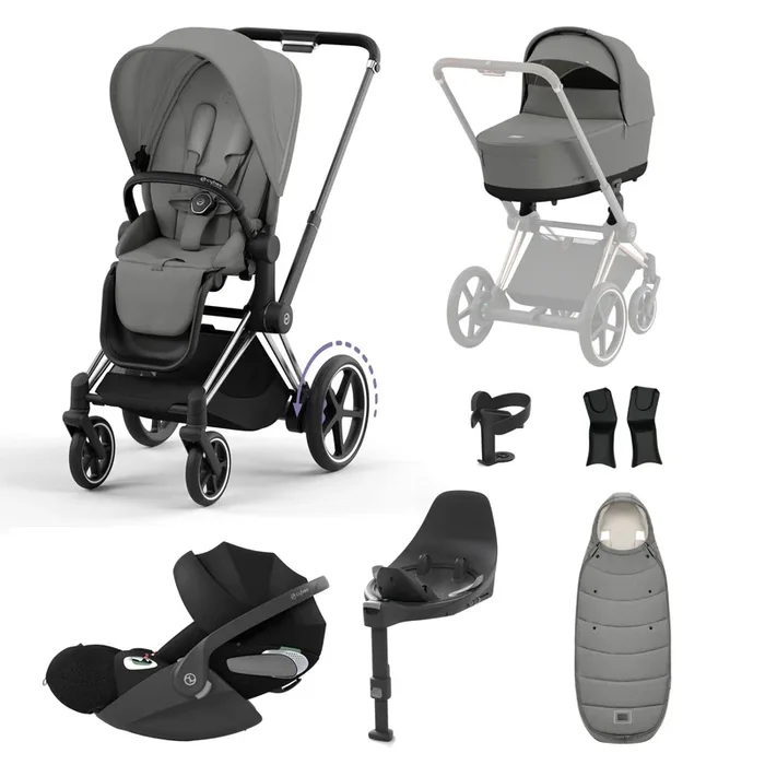 Cybex e-Priam Bundle With Cloud T in Mirage Grey