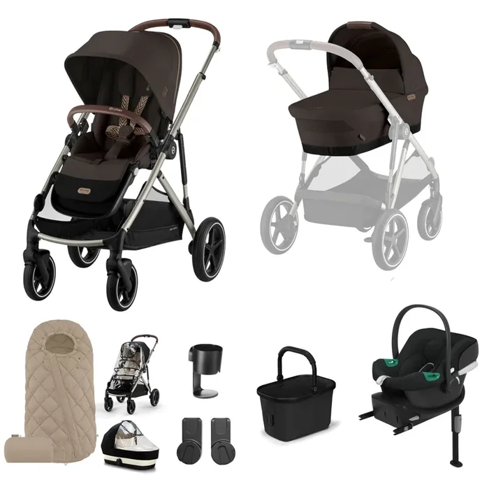 Cybex Gazelle S Comfort Bundle in Taupe/Chocolate Brown