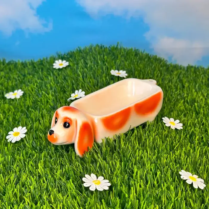 Dachshund Ash Tray Vintage-Inspired Dog Dish for Ashes or Trinkets