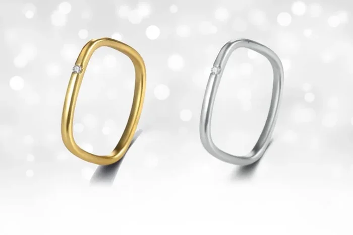Dazzling Crystal Loop Square Rings – Stylish in Every Size & Shade