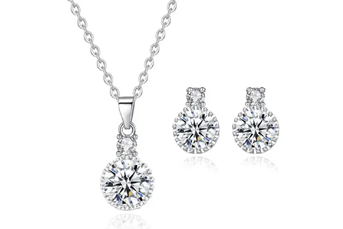 Dazzling Round Crystal Glamour Set