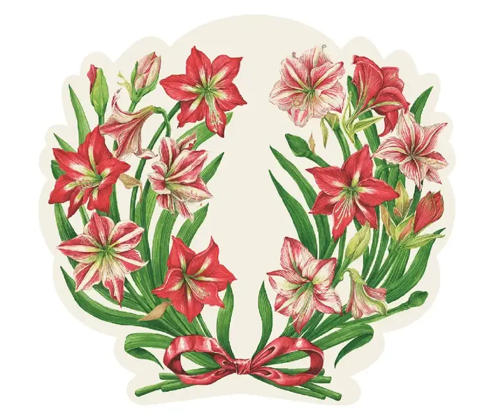 Die Cut Amaryllis Placemat – 12 Sheets- Hester & Cook