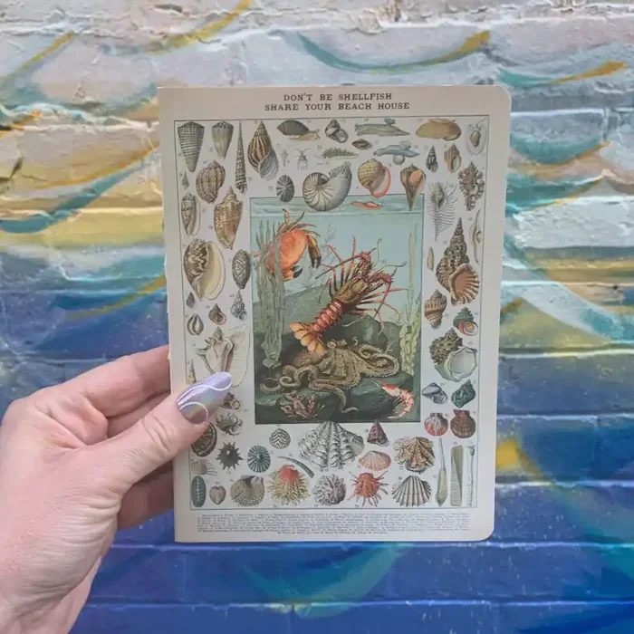 Don‘t Be Shellfish Double-sided Journal Sea Creature Designs Notebook 160 Lined Pages