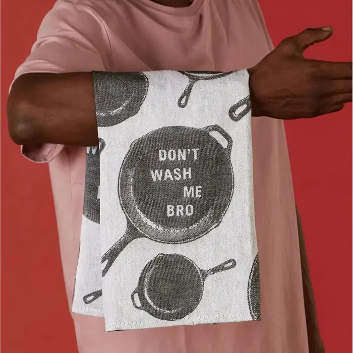 Don‘t Wash Me Bro Woven Dish Towel Cotton Kitchen Tea Hand Dish Cloth 28″ x 21″ BlueQ at GetBullish