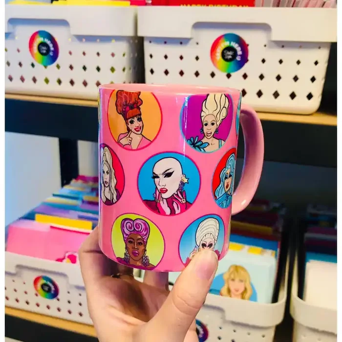 Drag Queen Pink Mug LGBTQ Queer Ceramic Coffee Tea Cup 11oz