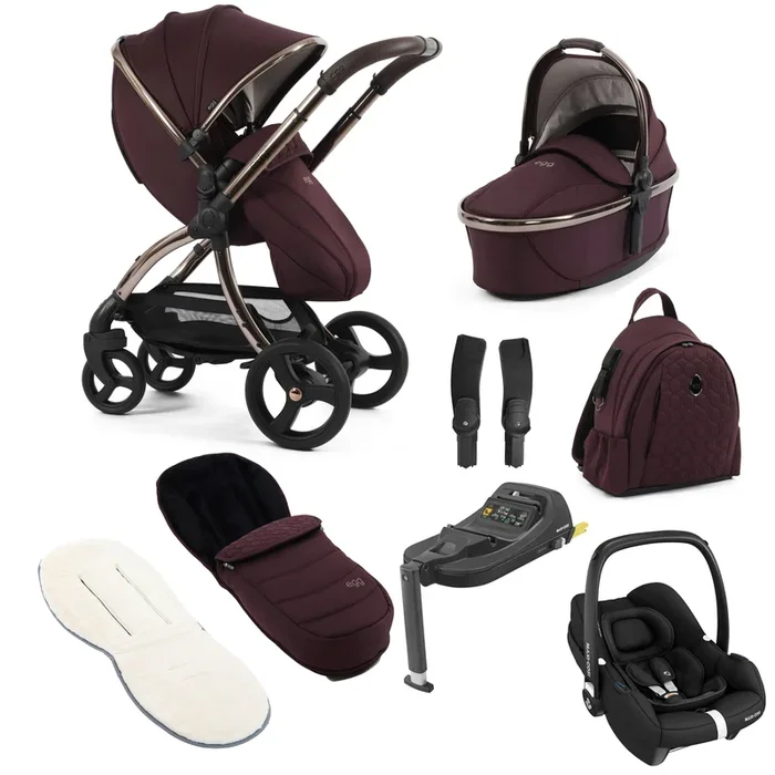 egg3 Luxury Maxi-Cosi Travel System Bundle in Mulberry