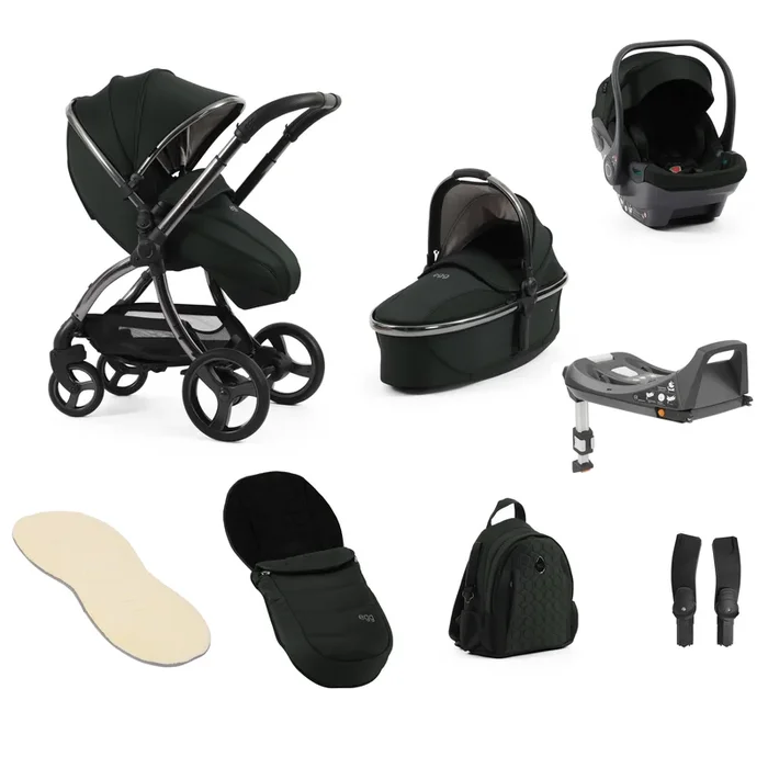 egg3 Luxury Travel System Bundle Black Olive
