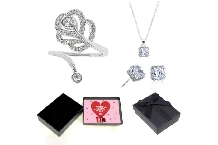 Elegant Jewelry Set with Valentine Gift Box