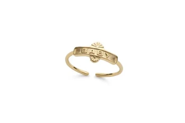 Elk & Bloom 14K Gold-Plated Sterling Silver Stackable Ring – Adjustable Dainty Band