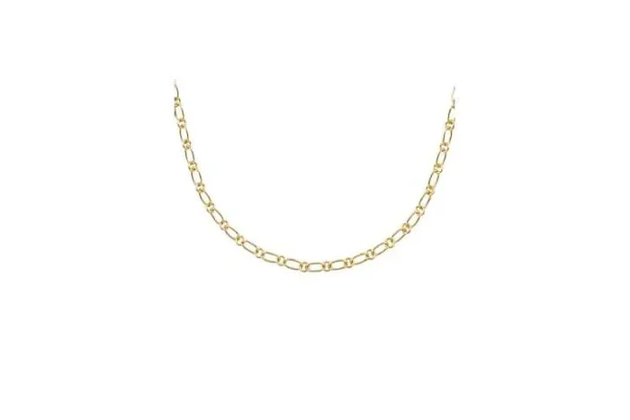 Elk & Bloom 18K Gold Plated Sterling Silver Rectangle Curb Chain Necklace – Adjustable, Hypoallergenic, Gift Ready