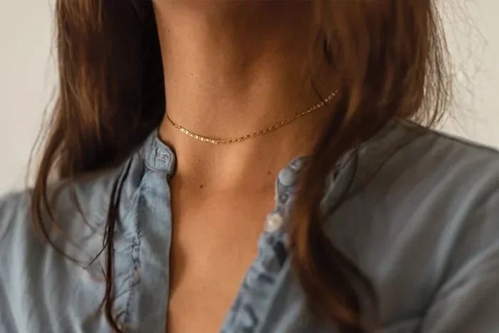 Elk & Bloom Elegant Dainty 14K Gold Chain Choker