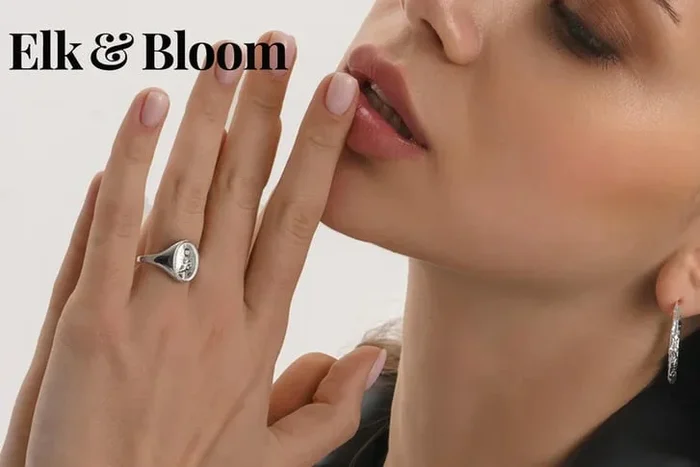 Elk & Bloom Sterling Silver Sunflower Ring – Adjustable and Gift-Ready!