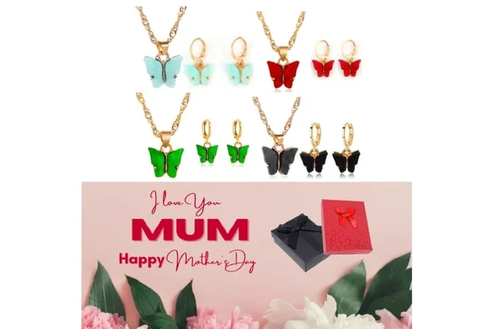 Enchanting Butterfly Jewelry Gift Set with Keepsake Box