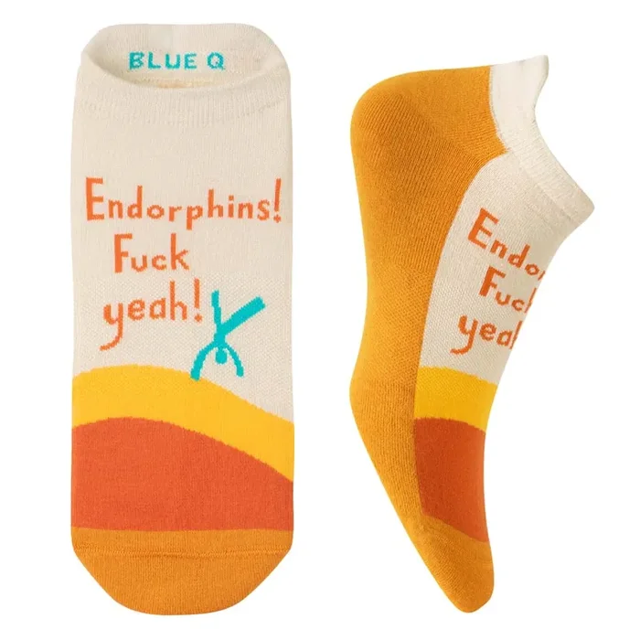 Endorphins Fuck Yeah Unisex Sneaker Socks [2 Size Options] BlueQ at GetBullish