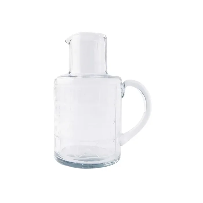 Etched Glass Pitcher