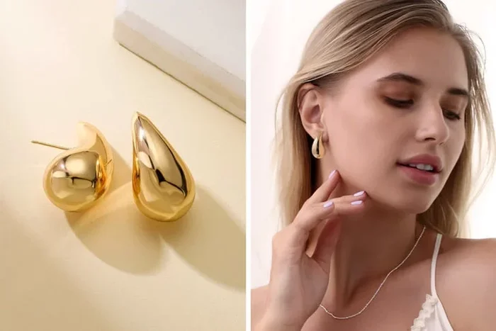 Exquisite Large Drop Earrings in Gold or Silver