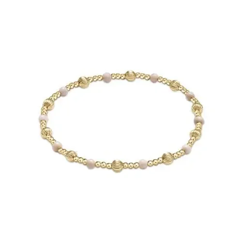 Extends Gold Dignity Sincerity Pattern 4mm Bead Bracelet – enewton