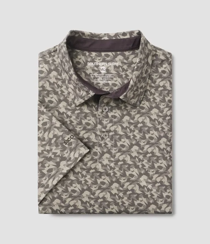 Feathered Pursuit Printed Polo • Feathered Pursuit