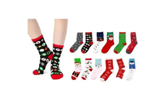 Festive Christmas Long Socks – Set of 5 or 10 Pairs