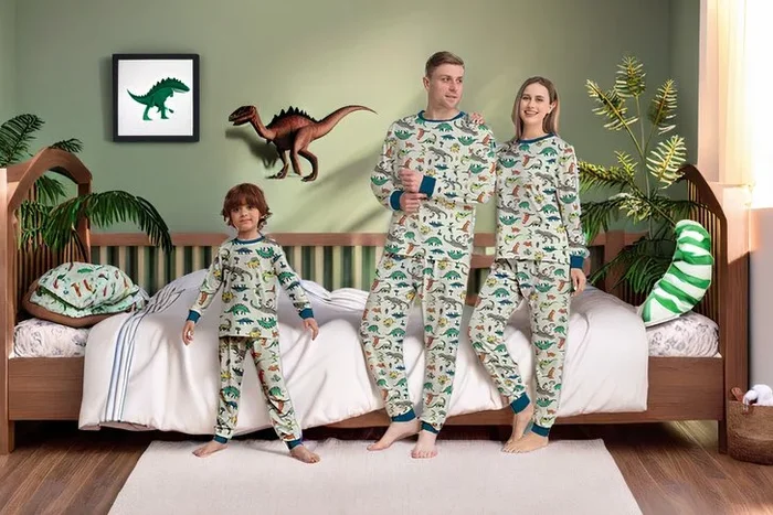 Festive Family Dinosaur Pyjamas Set – For Adults, Kids & Baby!