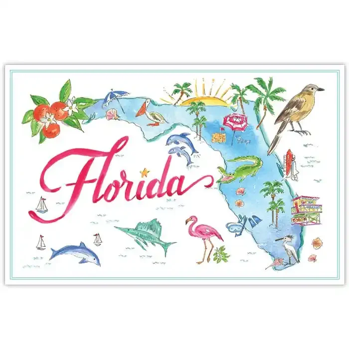 Florida Handpainted Icons Placemat – RosanneBeck Collections