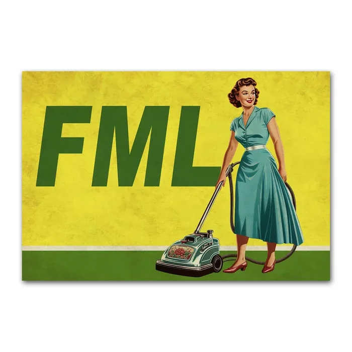 FML Funny Refrigerator Magnet Rectangular Magnetic Surface Decor 2″ x 3″