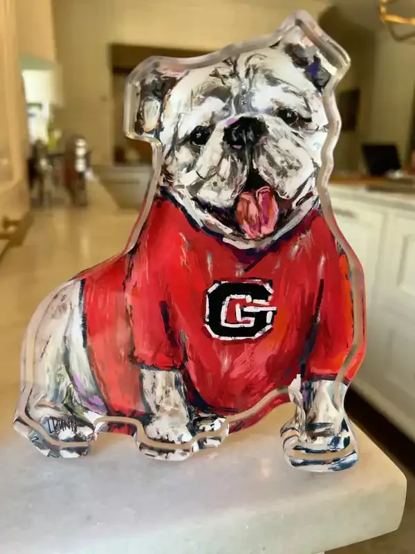 Georgia “G” Acrylic Gameday Bulldog