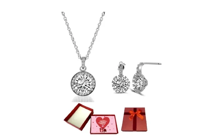 Glamorous Jewelry Set with Valentine’s Gift Box