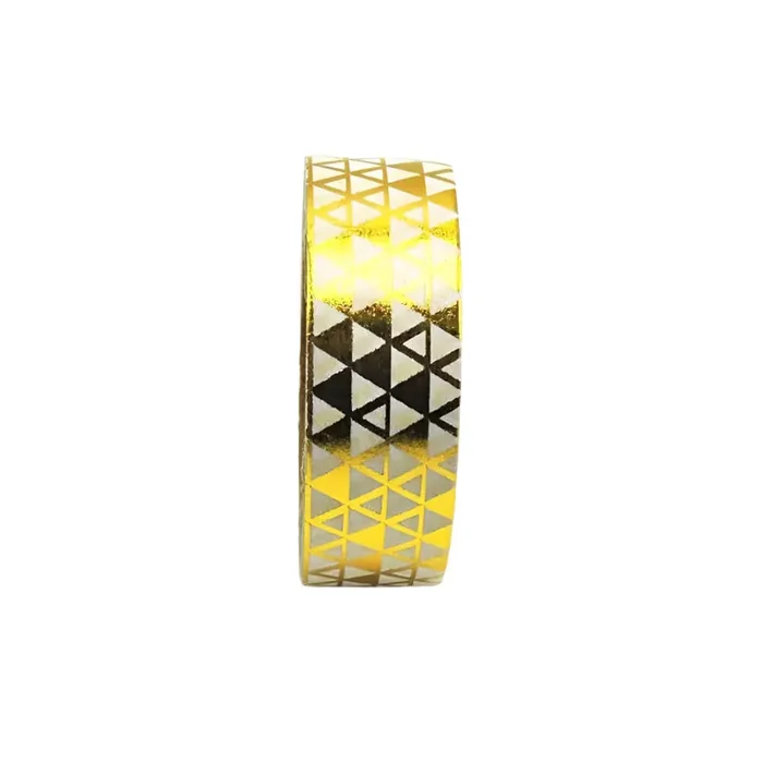 Gold Triangle Washi Tape in metallic trendy print Gift Wrapping and Craft Tape