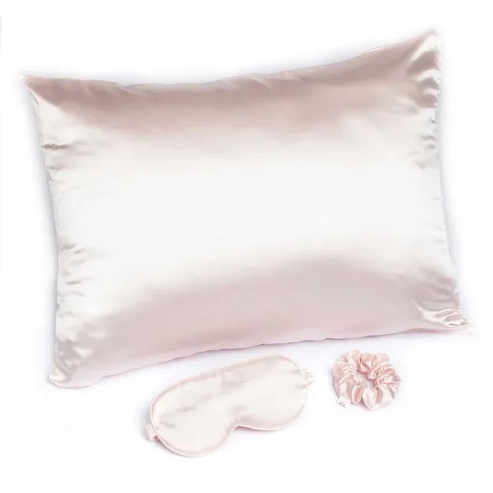 Goodnight Gorgeous Pink Satin Sleep Set Pillowcase Sleep Mask Scrunchie Gift Set For Her