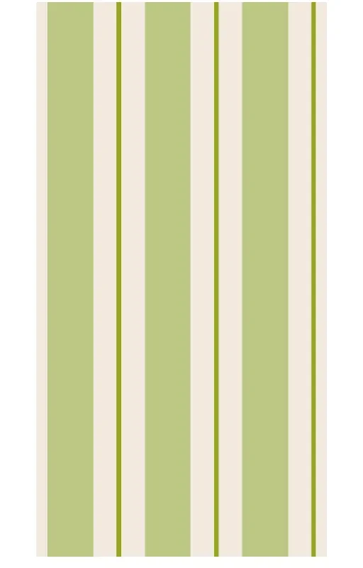 GREEN AWNING STRIPE GUEST NAPKIN Hester and Cook