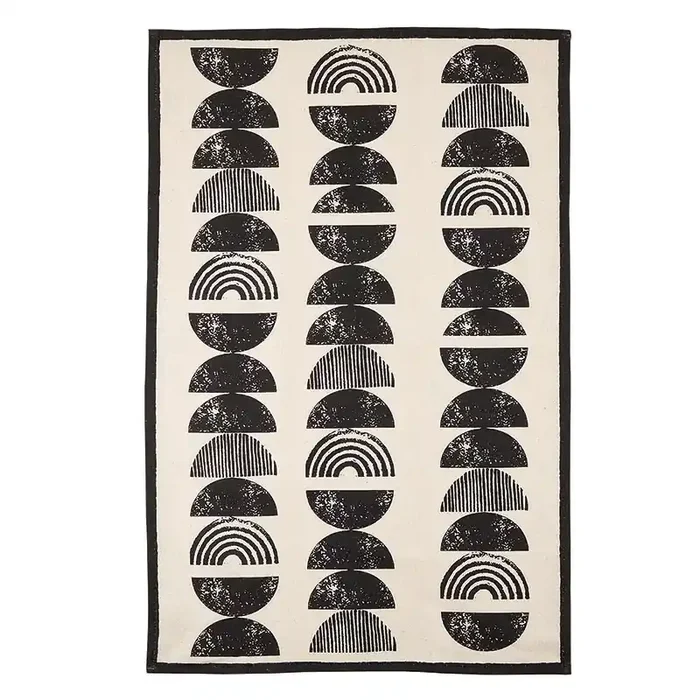 Half Circles Kitchen Tea Towel 18″ x 28″ Cotton Dish Towel