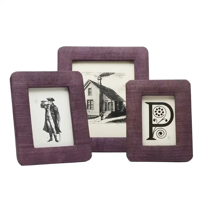 Halle Silken Abaca Picture Frames (Purple)